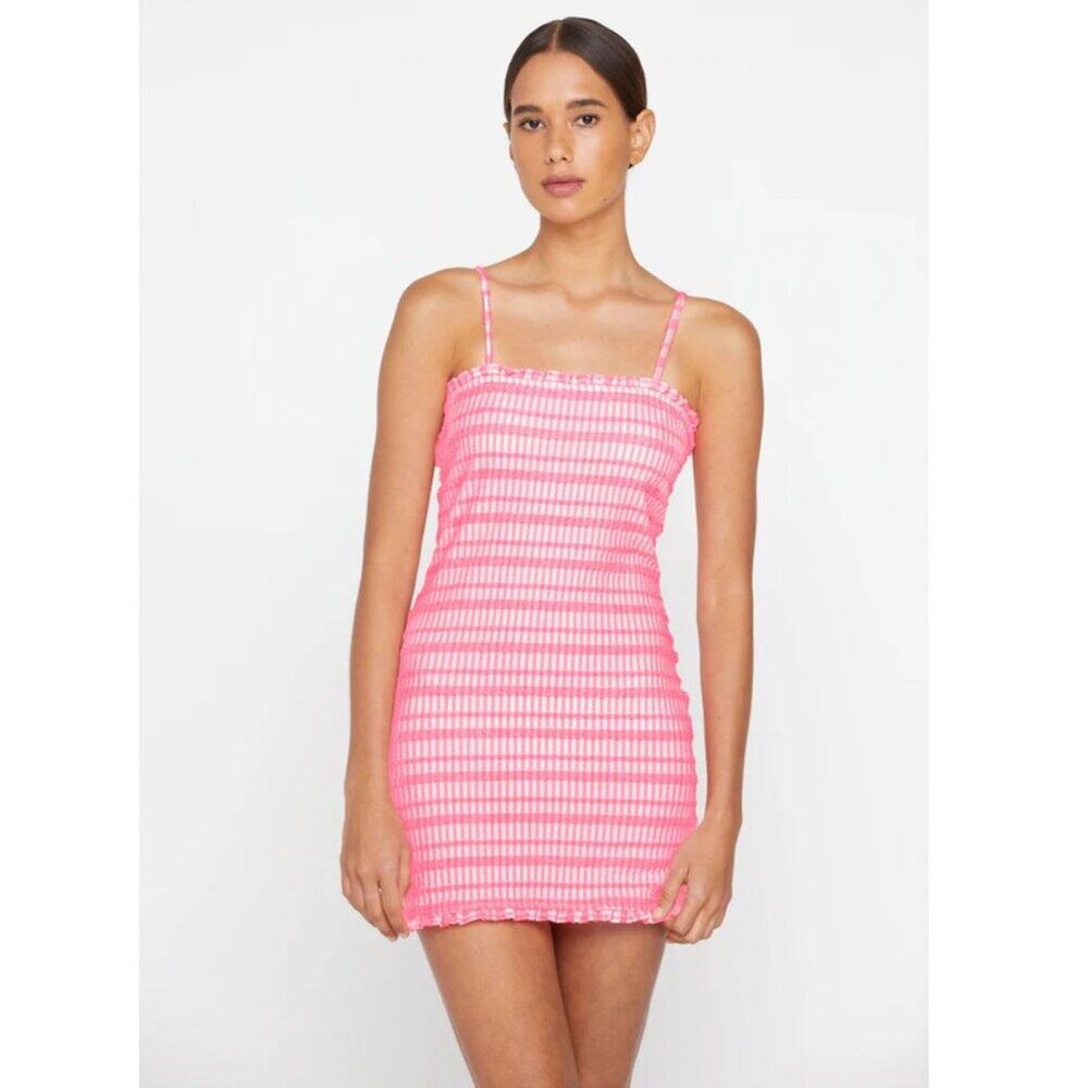 Mikoh Pink Smocked Mini Dress